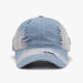 Distressed Adjustable Cotton Baseball Cap With Casual Outdoor Design