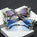 Diamond-Encrusted Personalized Frame Fashion Beauty Sunglasses