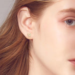 Moissanite Butterfly Stud Earrings – 925 Sterling Silver for Women
