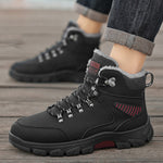 Warm Fleece-Lined Winter Hiking Shoes – Thick-Soled Outdoor Snow Boots