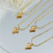 18K Gold Plated Titanium Steel Heart Necklace for Women – Minimal Style