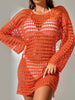 Knitted Hollowed-Out Pullover Swimsuit Cover-Up for Beach Style