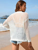 Women’s Solid Color Knitted Love Beach Hoodie With Round Neck Lightweight Design