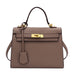 Women's PU Leather Kelly Bag in Solid Candy Colors with Shoulder Strap