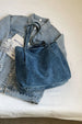 Medium Denim Tote Bag – Casual Women's Zipper Shoulder Bag