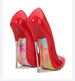 Lacquer Leather Pointed Metal Heel High Heels For Women
