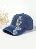 Vintage Washed Baseball Cap – Distressed Denim Sports Hat for Men and Women