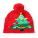Knitted Christmas Hats with Colorful LED Lights for Adults & Kids