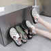 Women’s Genuine Leather Wedge Sandals – Thick Sole Hollow Design