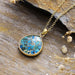 Turquoise Chain Pendant Necklace with Bohemian Vibe