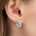 Women's Moissanite 925 Sterling Silver C-Hoop Earrings Jewelry