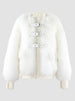 Cool Elegant Stylish Women Fluffy Jacket Thick Warm Patchwork Faux Fur Coat