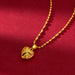 Elegant Brass Gold-Plated Necklace - Ethnic-Style Pendant Chain Wedding Jewelry