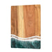 Resin and Acacia Wood Kitchen Cutting Board with Artistic Wave Design