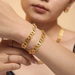 Handmade Genuine Gold-Plated Titanium Steel Chain Bracelet for Women