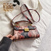 Women's PU Leather Snakeskin Print Stylish Crossbody Bag