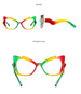 Personalized Colorful Cat-Eye Butterfly Flat Mirror Glasses