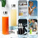 280ml/360ml/550ml Premium BPA-Free Glass Water Bottle With Protective Cover for Travel & Sports