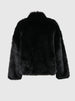 Short Loose Casual Hairy Soft Thick Warm Pink Faux Fur Coat Jacket