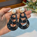 Simple Solid Color Women's Fashion Geometric Pearl Earrings Jewelry