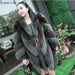 Faux Fur Coat Hooded Long Sleeve Zipper Fake Rabbit Fur Outwear Shealing Jacket