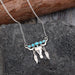 Women's Turquoise Cow Shape Pendant Necklace – Western Boho Style