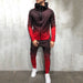 Zipper Tracksuit Set Men's Sporting 2 Pieces Sweatsuit Hoodie Pant Set