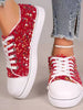 Women’s Stylish Sequin Embellished Round Toe Flat Sneakers With Comfortable Fit