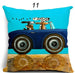 Lovely Cartoon Dog Driving Car Pillowcase – Decorative Linen Cushion Cover