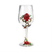 Elegant Crystal Red Wine Glass With Enamel Detailing And Decorative Decanter Style