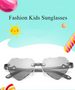 Retro Heart-Shaped Kids Sunglasses UV400 Protection Cute Cartoon Eyewear
