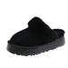 Leather Fur Integrated Plush Slippers Outerwear Thick Soled Women Cotton Shoes