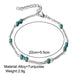 Retro Round Bead Turquoise Ankle Chains for Women Minimalist Anklet Jewelry