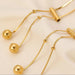 18K Gold-Plated Titanium Steel Hollow Bead Necklace for Women