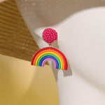 Rainbow Fashion Rice Ball Earrings Women's Fashion Jewelry