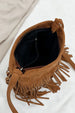 Suede Fringe Shoulder Bag – Bohemian-Inspired Casual Accessory
