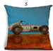 Lovely Cartoon Dog Driving Car Pillowcase – Decorative Linen Cushion Cover