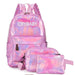 Holographic Laser Backpack Set – Stylish 3-in-1 Crybaby Design Bag Set