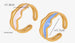 Women's 18K Gold-Plated Adjustable Open Band Ring Jewelry