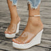 Casual Summer Wedge Sandals With Open Toe Design For Women’s Stylish Comfort