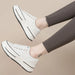 Tied Round Toe Platform Sneakers for Women – Elevated Casual Fit