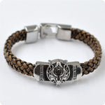 TV Show Inspired Leather Bracelet for Men with Detailed Wristband Design