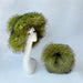 Imitation Raccoon Fur Basin Hat Warm Ball Bag Set Fur Hat Bag Sets
