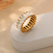 Zircon Ring for Women Titanium Steel Inlaid Elegant Minimal Statement Ring