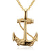 Stainless Steel Anchor Pendant Necklace for Men Nautical Pirate Jewelry