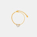 18K Gold-Plated Heart Bracelet Delicate Women's Jewelry Gift