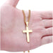 Minimalist Cross Necklace – Single Pendant Jewelry with Chain