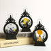 Halloween Decorative Wind Lantern Retro Round Portable LED Electronic Candle Lamp