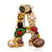 Fashionable Rhinestones Pearl Letters Minimalist Brooches Clothing Accessories Safety Pins