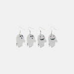 Ghost-Themed Acrylic Drop Earrings in a Two-Piece Halloween Dangle Set